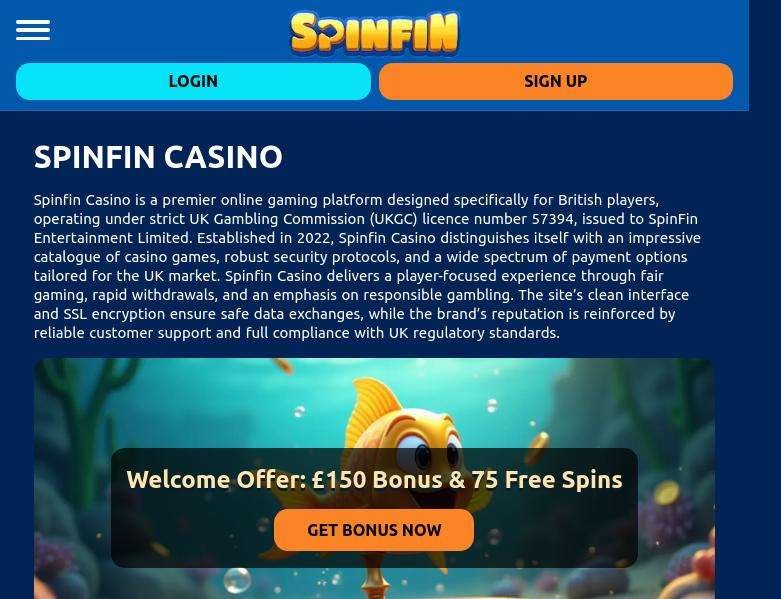 Image: Experience the Thrill of Spinfin Casino Online in UK Right Now